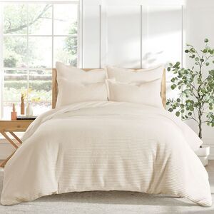 Levtex Home - Cloud Waffle Cream King Duvet Set - Levtex Home White